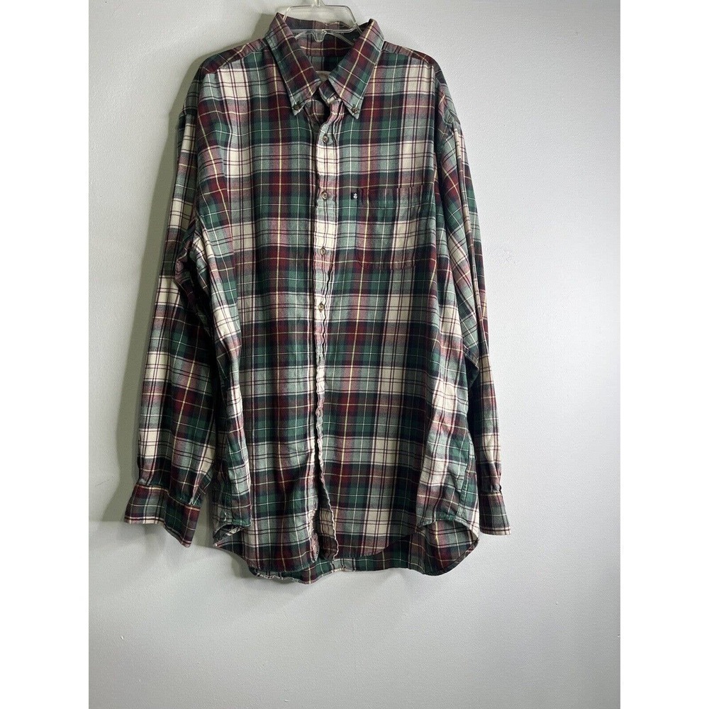Brooks brothers 1818 large regent flannel shirt plaid long sleeve button up
